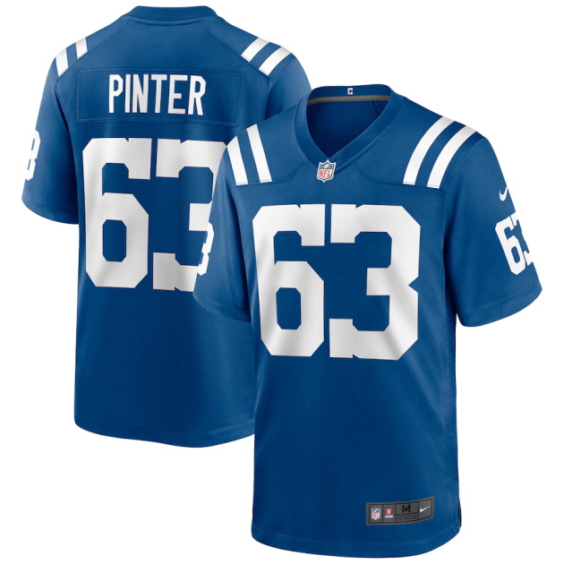 mens nike danny pinter royal indianapolis colts game jersey